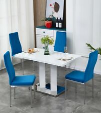 Dining Table Set White High
