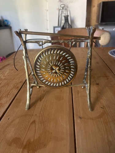 Antique brass dinner gong - antique,