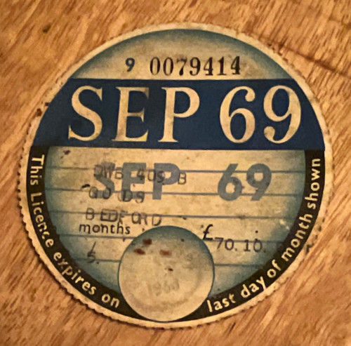 Vintage old vehicle tax - vintage,