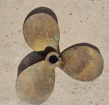 Vintage bronze boat - boat, propeller