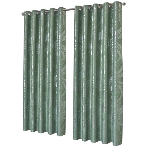 Blackout eyelet curtains leaf - blackout,