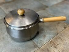 Prestige heavy  saucepan with lid 18/10 stainless steel, wooden handle 20 cm