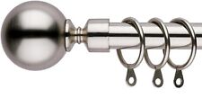 Curtain Poles Metal Extendable Pole 120-300cm Satin Nickel, 19mm Diameter