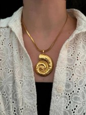 Gold plated seashell ammonite