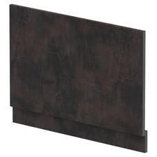 Nuie Matt Metallic Slate 800mm Bath End Panel with Plinth - MPC2613