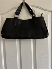 Black Leather Grab Bag