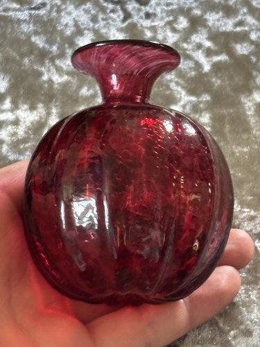 Vintage hand blown ruby red - hand,