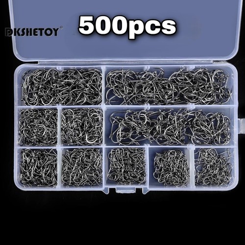 Fishing hooks 500pcs mix - 500pcs, size