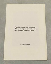RICHARD LONG, TWO SHEEPDOGS CROSS IN AND OUT..., 1st Edition, 1971, V RARE