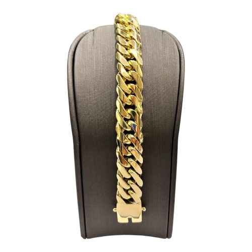 9ct yellow gold double - 9ct, curb