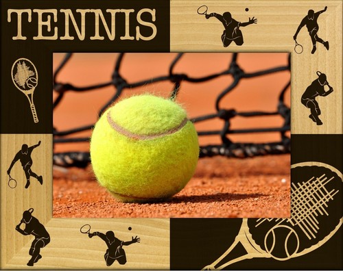 Tennis laser engraved wood - engraved,