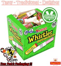 SWIZZELS CANDY WHISTLES Fruit Flavour Party Bag Fillers Retro Sweet - 60 count 