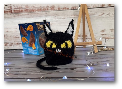 Knitting pattern black cat - pattern,