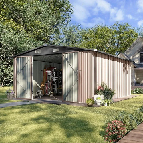 10x12ft outdoor metal storage - 10x12ft,