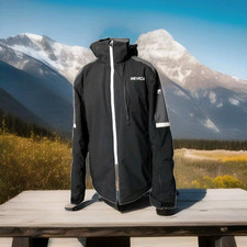 Nevica "5k" Black & Grey Hooded Ski Coat / Jacket Multiple Pockets Size Adult M