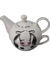 Arthur Wood Back to Front Animals Fine Bone China Teapot with Cup