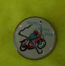1970's Northwest 200 Motorcycle bike badge pin UGP MGP Dundrod Kells Skerries