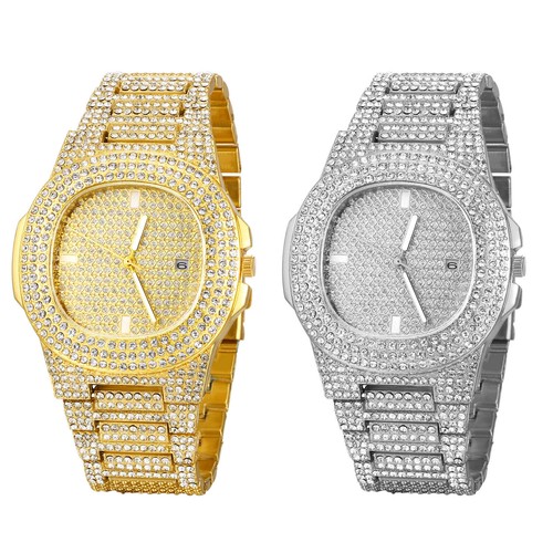 Men luxury iced watch - men's,