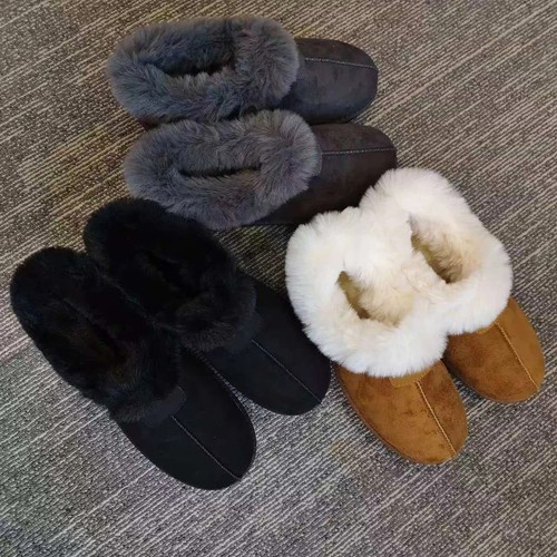 Women full slippers faux fur - slippers,