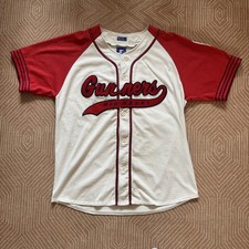 Genuine Vintage 90s Arsenal STARTER Baseball Shirt LARGE Gunners Highbury Jersey