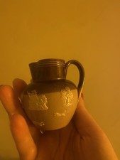 antique Royal Doulton Lambeth stoneware jug harvest jug miniature pitcher small