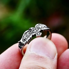 Vintage Viking Crow Ring
