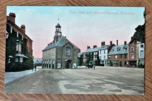 Postcard brackley town hall - postcard,