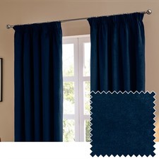 furn. The Ultimate Velvet Room Darkening Pencil Pleat Curtain Pair