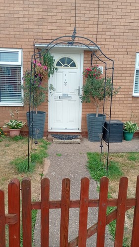 Steel garden arch - garden,