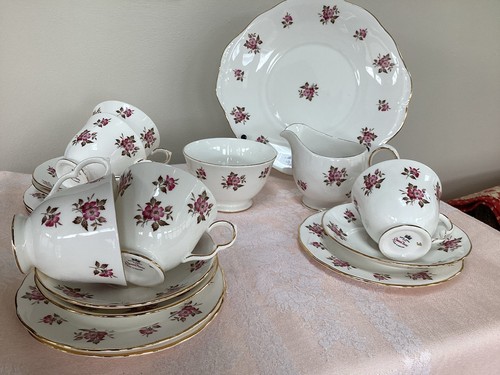 Queen anne pink floral tea - floral,