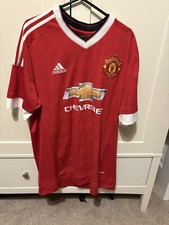 man utd home shirt large