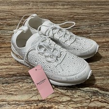 Juicy Couture Bellamy Sneakers Women’s 8.5 White Running Shoes w/ Rhinestones