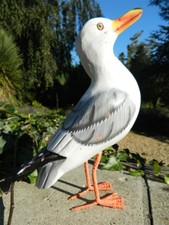 Wooden Seagull Carving - Hand