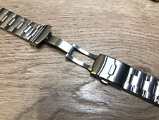 22mm oyster Stainless Steel Bracelet Strap Milled Clasp For casio MDV106 MDV107