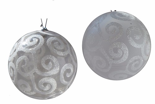 Large clear baubles with - large,