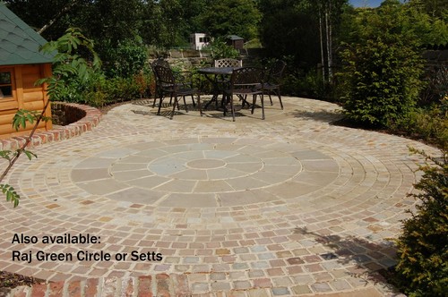 Indian sandstone patio paving - indian,