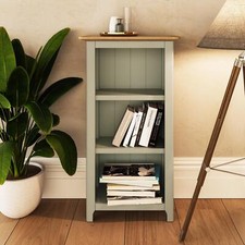 Sage Green 3 Tier Oak Bookcase