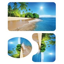  3 in Bathroom Rug Set Toilet