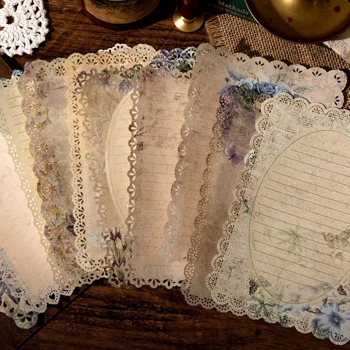 Vintage lace border stationery - vintage,