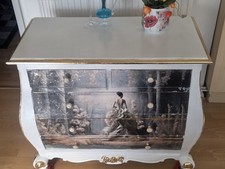 French Rococo Dresser featuring decorative transfers.