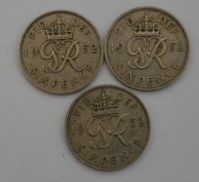 1952 sixpence george - 1952, 6d