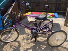 tomcat disability purple trike with trailer attachment