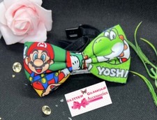 Super Mario Yoshi Bros Bow Tie Neck Necktie Dickie Nintendo Games Fabric Costume