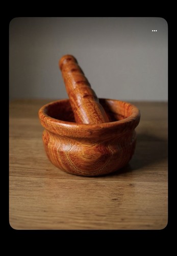 Small wooden mortar - wooden, and
