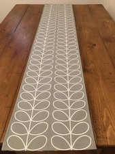 Orla Kiely Silver grey Fabric Table Runner 80”( 203 cm ) x 11" ( 28cm) unlined