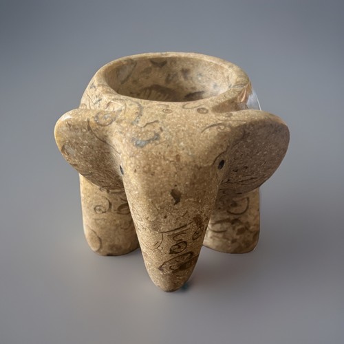 Marble brown elephant - marble,
