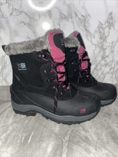 Karrimor Snow Fur Boots Waterproof Weathtite Black & Pink Women’s Size 6 New Uk