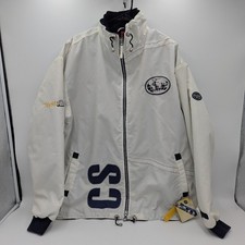 Vintage Cutty Shark Quba Sails Men's Jacket XL White Waterproof Winter NWT