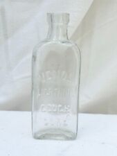 VINTAGE CLEAR GLASS MEDICINE BOTTLE VENOS LIGHTNING COUGH CURE