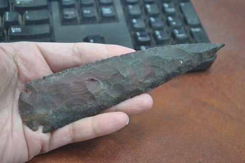 Agate stone spearhead - agate,